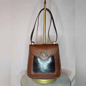 Brighton Textured Brown and Black Shoulder Bag